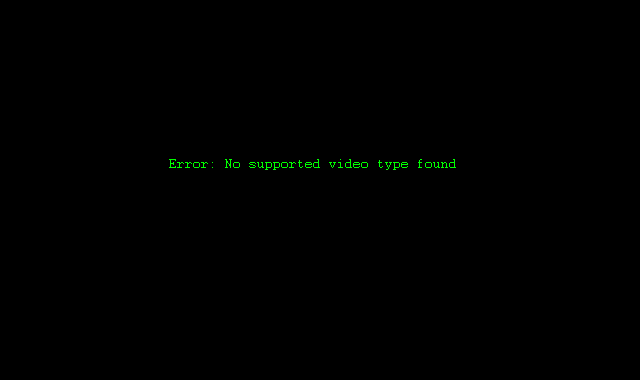 Error: No supported video type found